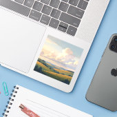 Where The Land Breathes - Square Vinyl Sticker (Laptop met iPhone)