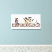 Where the Wild Things Are Characters on Logo Canvas Afdruk (Insitu (Houten vloer))