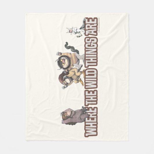 Where the Wild Things Are Characters on Logo Fleece Deken (Voorkant)