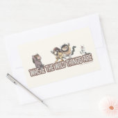Where the Wild Things Are Characters on Logo Rechthoekige Sticker (Envelop)