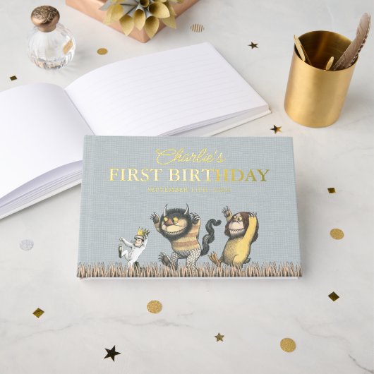Where the Wild Things Are First Birthday Gastenboek (Voorkant open)