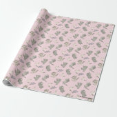 Where the Wild Things Are Pink Star Pattern Cadeaupapier (Uitgerold)