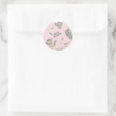 Where the Wild Things Are Pink Star Pattern Ronde Sticker (Tas)