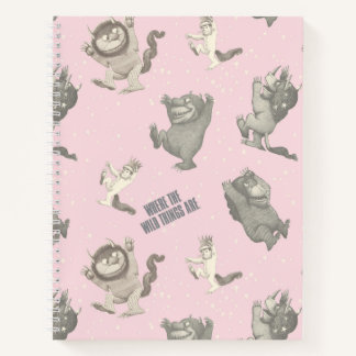 Where the Wild Things Are Roze Sterren Patroon Notitieboek