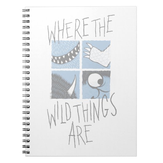 Where The Wild Things Are | Vierkant Grafisch Notitieboek (Voorkant)