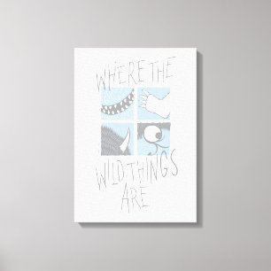 Where The Wild Things Are   Vierkant Grafisch ontw Canvas Afdruk