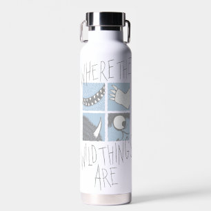 Where The Wild Things Are Vierkant Grafisch ontw Waterfles