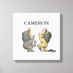 Where the Wild Things Are   Voeg je naam toe Canvas Afdruk