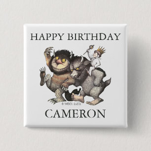 Where The Wild Things Gefeliciteerd Vierkante Button 5,1 Cm
