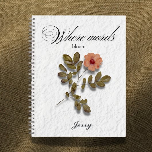 Where Words Bloom – Personalized Writing Journal