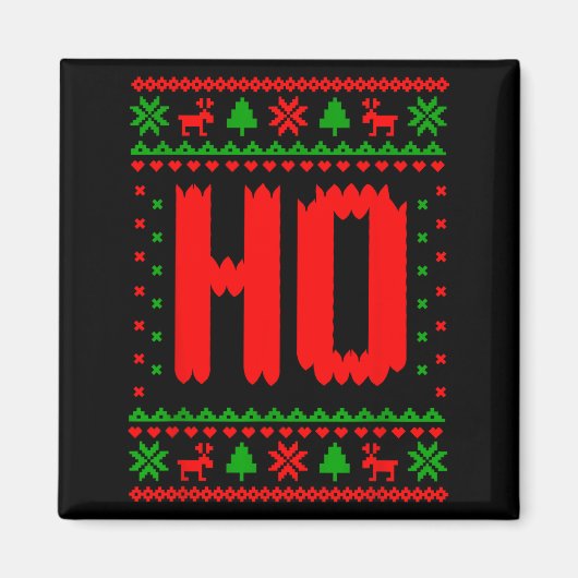 Where's My Ho At_ Ho Merry Christmas Holiday Coupl Magneet (Voorkant)