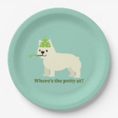 Where's the potty at? papieren bordje (Voorkant)