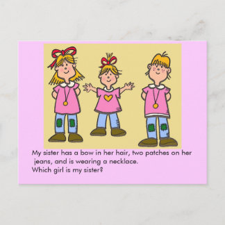 Which One is My Sister? Briefkaart