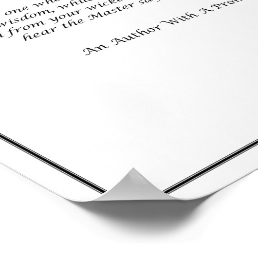 Which Side of The Fence (Black and White)- Poster  (Coin)