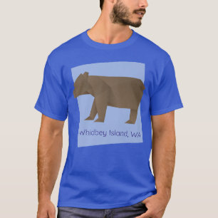 Whidbey Island Brown Origami Beer Abstract Geometr T-shirt