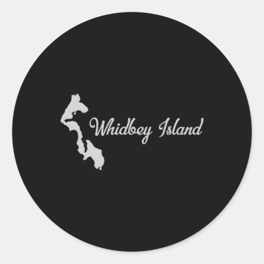 Whidbey Island met kaart Ronde Sticker (Voorkant)