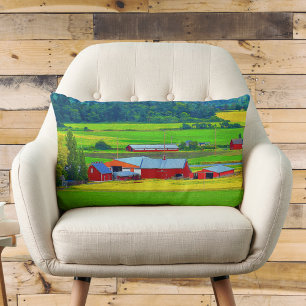 Whidbey Island Red Barn Lumbar Coussin