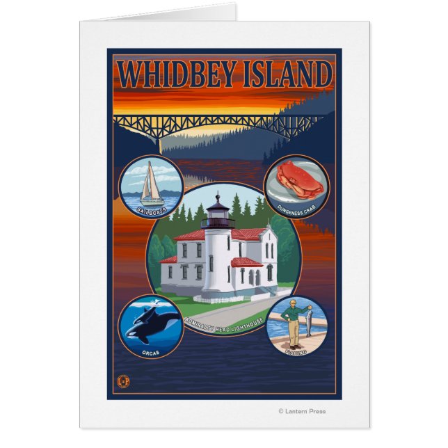 Whidbey Island, Washington Affiche de voyage panor (Devant)