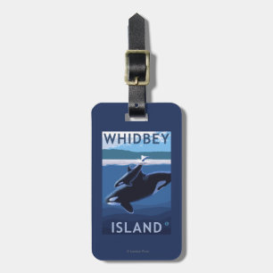 Whidbey Island, WashingtonOrca en Calf Bagagelabel