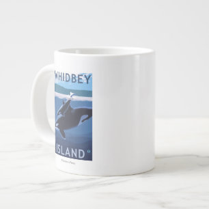 Whidbey Island, WashingtonOrca en Calf Extra Grote Beker