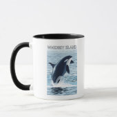 Whidbey Island, WashingtonOrca Jumping Mok (Links)