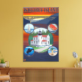 Whidbey Island, WashingtonScene Travel Poster Canvas Afdruk (Insitu (Woonkamer))