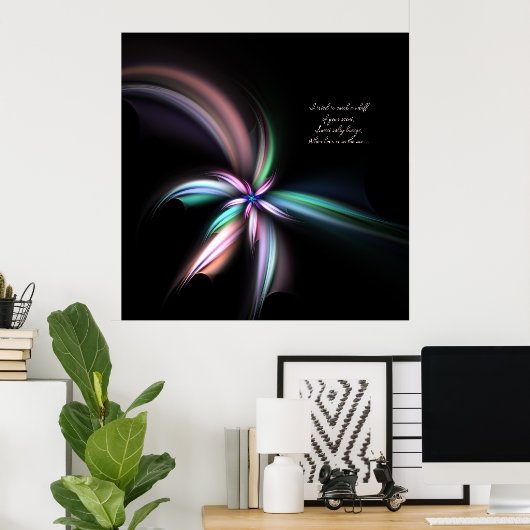 Whiff - Art fractal, affiche (Bureau à domicile)