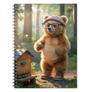 Whim Bear Imker in een Zonnig Bos Notitieboek