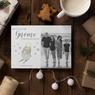 Whim Gnome voor Kerstmis Foto Feestdagenkaart