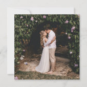 Whim huwelijksvierkant Save The Date met wilde blo (Achterkant)