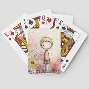 Whimboy Waterverf met Bloemaccenten (2) Pokerkaarten