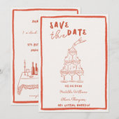 Whimige Koper Save The Date Uitnodiging (Voorkant / Achterkant)