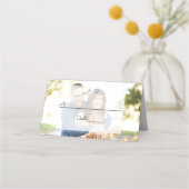 Whimige vervaagde foto geometrische bruiloft (Achterkant)