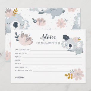Whimiscal Koala-bloemen Advies voor ouders Feestdagenkaart