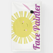 Whimiscal Zon Gezichtsschilder Gezichtsbeschilderi Spandoek (Verticaal)