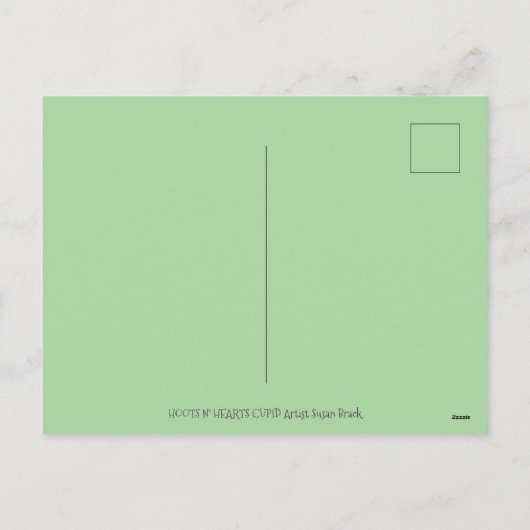 WHIMISCHE UIL CUPIDO VALENTIJN DAG KAART MET UHLTJ (Achterkant)