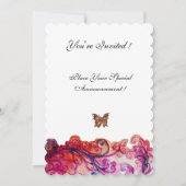 WHIMISCHE VERSIERINGEN helderrood roze paars wit Kaart (Achterkant)