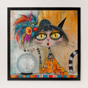 Whimisieke Mysterieuze Waarzegster Kat Legpuzzel