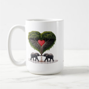 Whimisieke Olifant Liefdesboom 15oz Mok