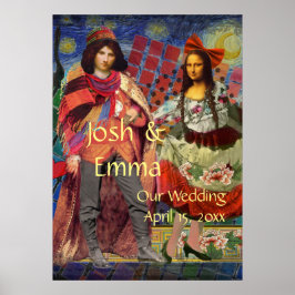 Whimisieke Trouwkoppel Poster Grappig