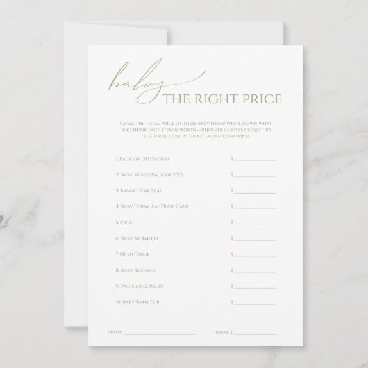 Whimsage Vert Le bon prix Carte (Devant)