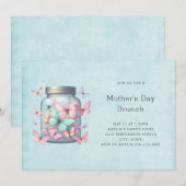 Whimse Vlinders in een Pot Moederdag Kaart (Voorkant / Achterkant)