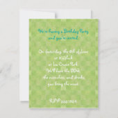 Whimsey Fleurs Fille Invitation de fête d'annivers (Dos)