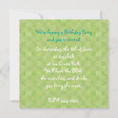 Whimsey Fleurs Fille Invitation de fête d'annivers (Dos)