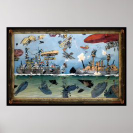 Whimsical 1909 Zee Battle Poster