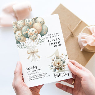 Whimsical 1e verjaardag kaart