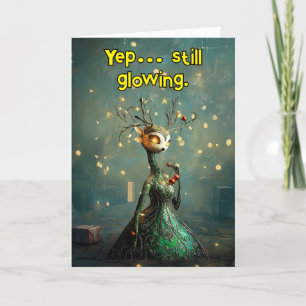 *~* Whimsical 33 Glow Grappige Magische Kerst AP97 Bedankkaart