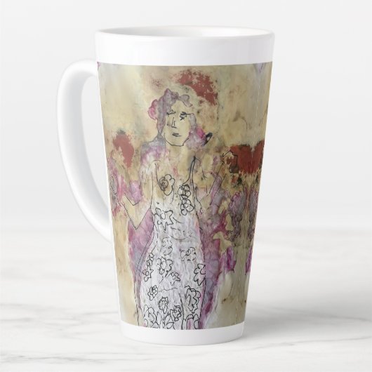 Whimsical 3 Face Love Amy Original Painting  Latte Mok (Linkerhoek)