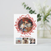 Whimsical 4 foto's Kerst briefkaart (Staand voorkant)