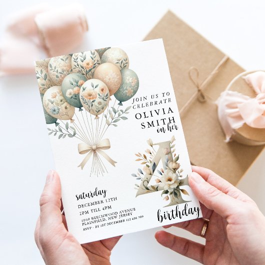 Whimsical 4e verjaardag kaart